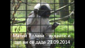 Матей 7 глава – искайте и ще ви се даде 21.09.2014